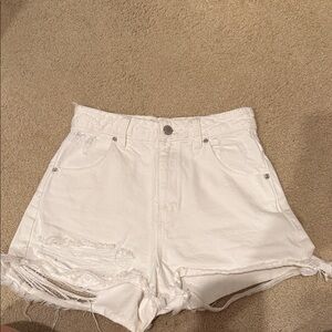 ROLLA'S White Distressed Jean Shorts